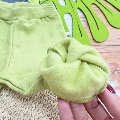 Conj. Jaqueta com Capuz, Body Manga Longa Dino Skatista e Calça de Moletom - Cinza e Verde